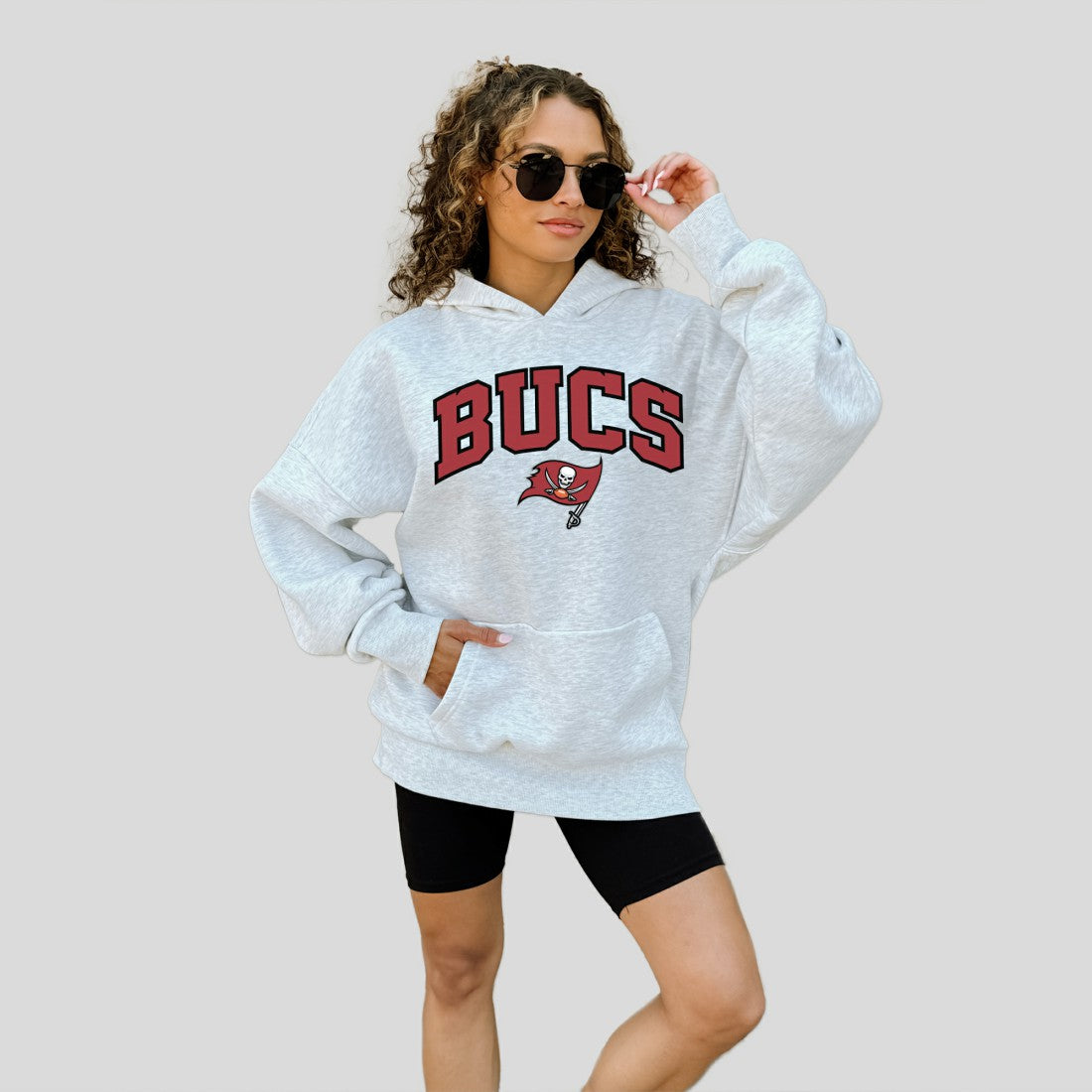Tampa Bay Buccaneers Gameday Couture Women's Fan Edition Premium Weight Hoodie Ash - NFL