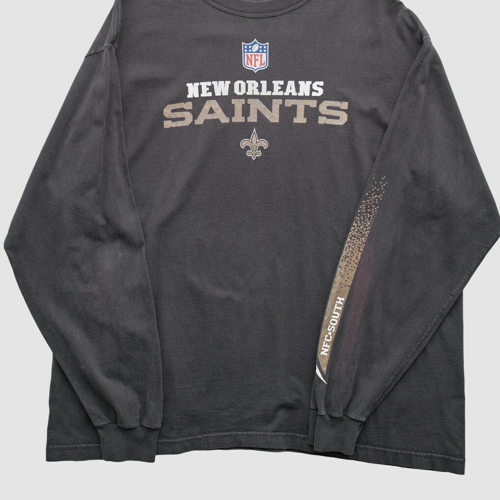 New Orleans Saints 2000s Long Sleeve T-Shirt Black Vintage - Fanatics