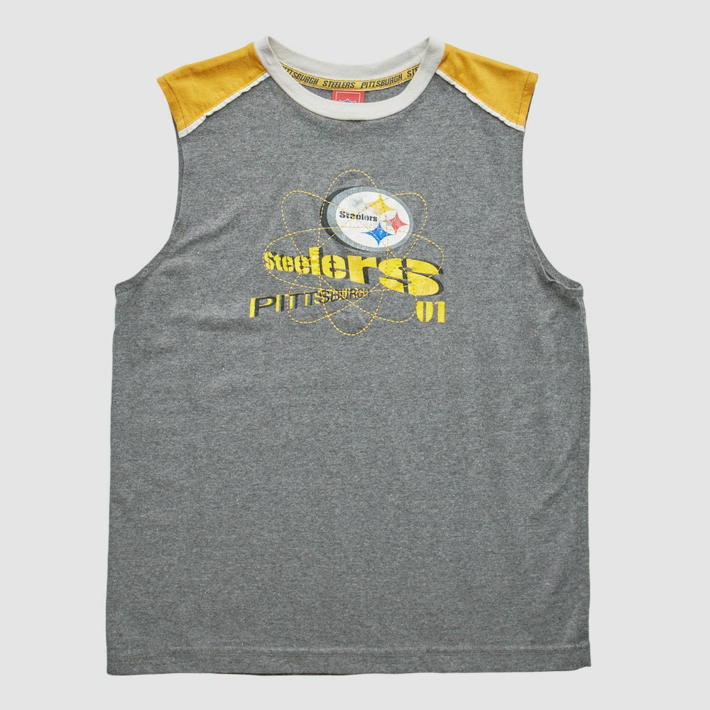 Pittsburgh Steelers NFL 2000s Pullover Tank Heather Gray Vintage - Fanatics