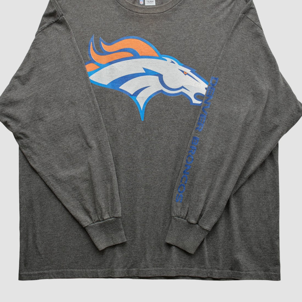 Denver Broncos 2010s Long Sleeve T-Shirt Dark Heather Gray Vintage - Fanatics