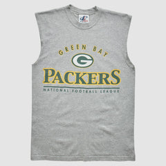 Green Bay Packers Logo Athletic 2000s Tank Heather Gray Vintage - Fanatics