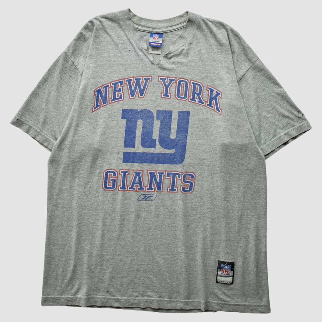New York Giants Reebok 2000s T-Shirt Heather Gray Vintage - Fanatics