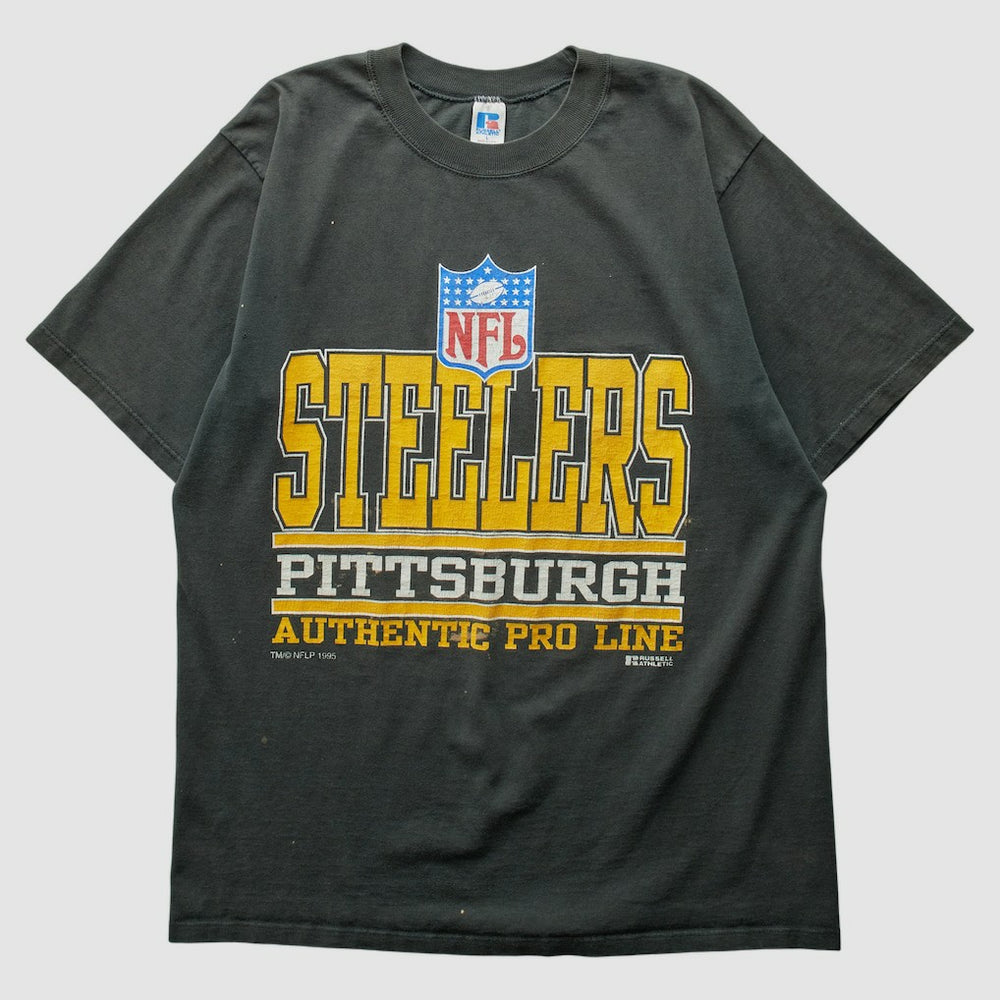 Pittsburgh Steelers Russell 1995 T-Shirt Black Vintage - Fanatics