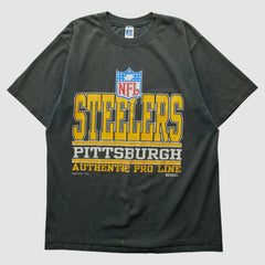 Pittsburgh Steelers Russell 1995 T-Shirt Black Vintage - Fanatics