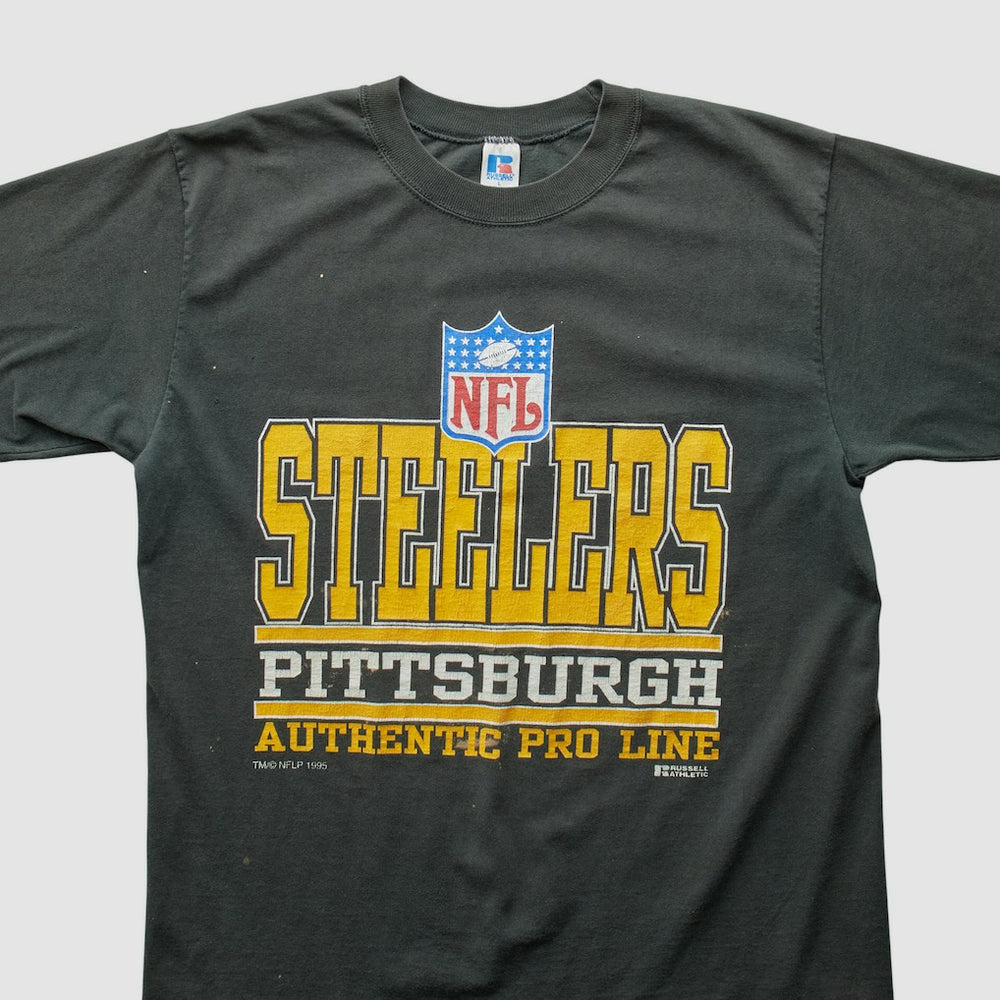 Pittsburgh Steelers Russell 1995 T-Shirt Black Vintage - Fanatics