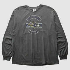 Baltimore Ravens NFL 2010s Long Sleeve T-Shirt Dark Heather Gray Vintage - Fanatics
