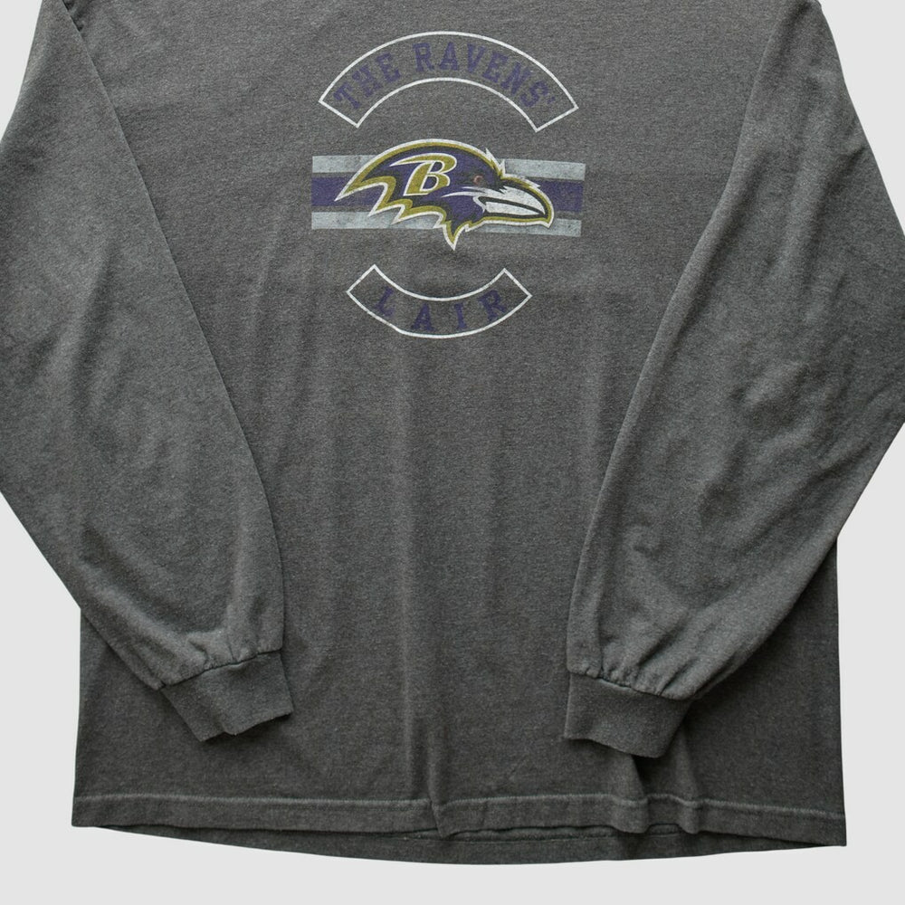 Baltimore Ravens NFL 2010s Long Sleeve T-Shirt Dark Heather Gray Vintage - Fanatics