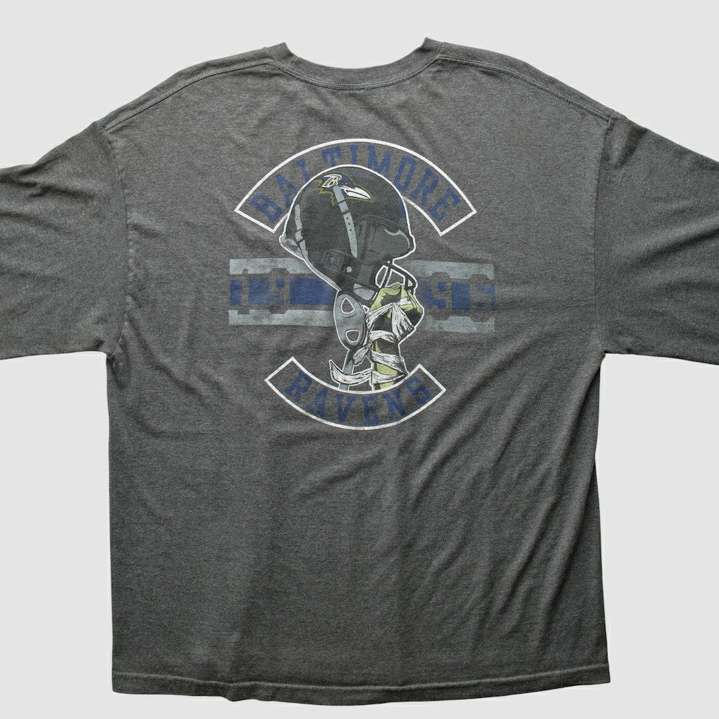 Baltimore Ravens NFL 2010s Long Sleeve T-Shirt Dark Heather Gray Vintage - Fanatics