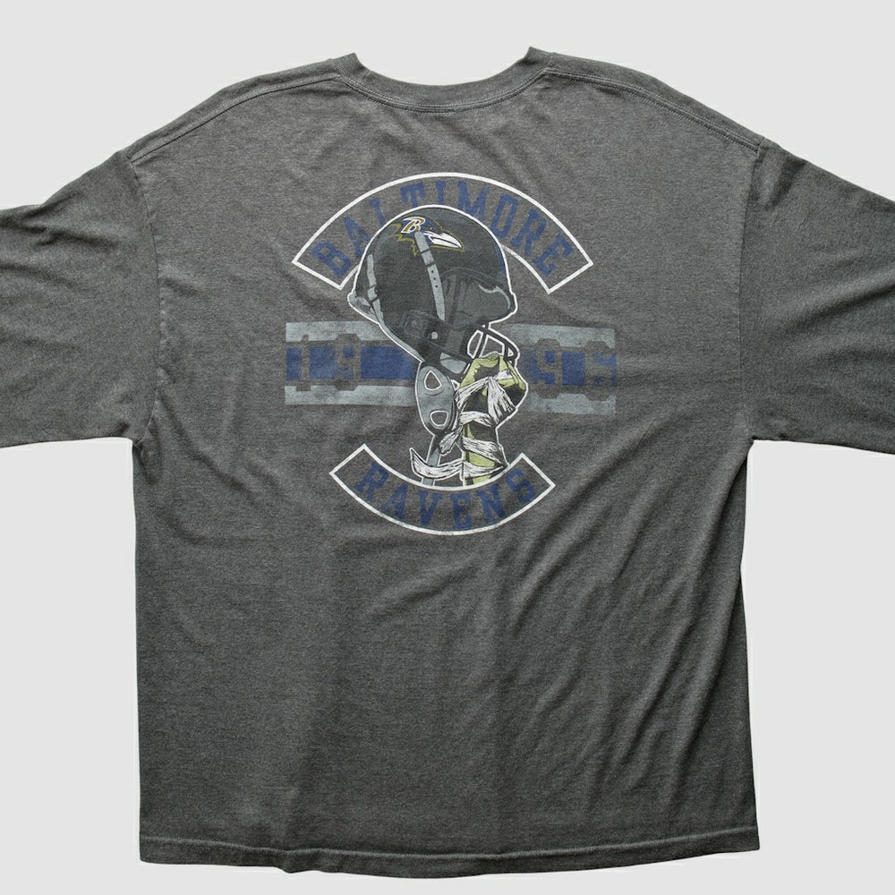 Baltimore Ravens NFL 2010s Long Sleeve T-Shirt Dark Heather Gray Vintage - Fanatics