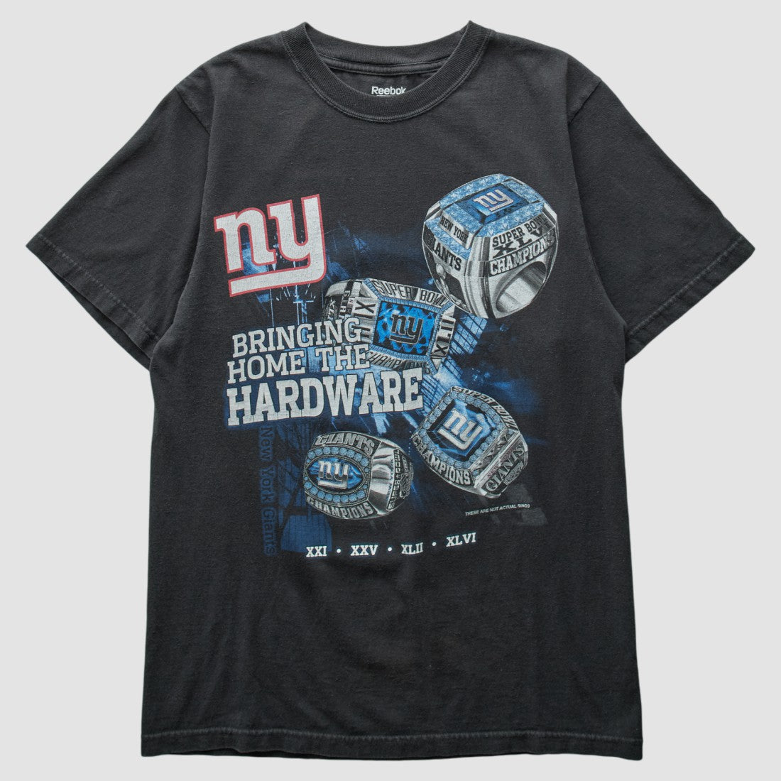 New York Giants Reebok 2011 T-Shirt Black Vintage - Fanatics