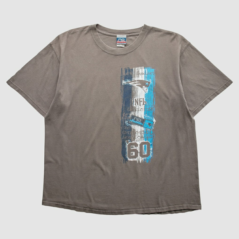 New England Patriots 2000s T-Shirt Gray Vintage - Fanatics