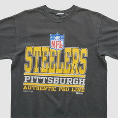 Pittsburgh Steelers Russell 1995 Pullover T-Shirt Black Vintage - Fanatics