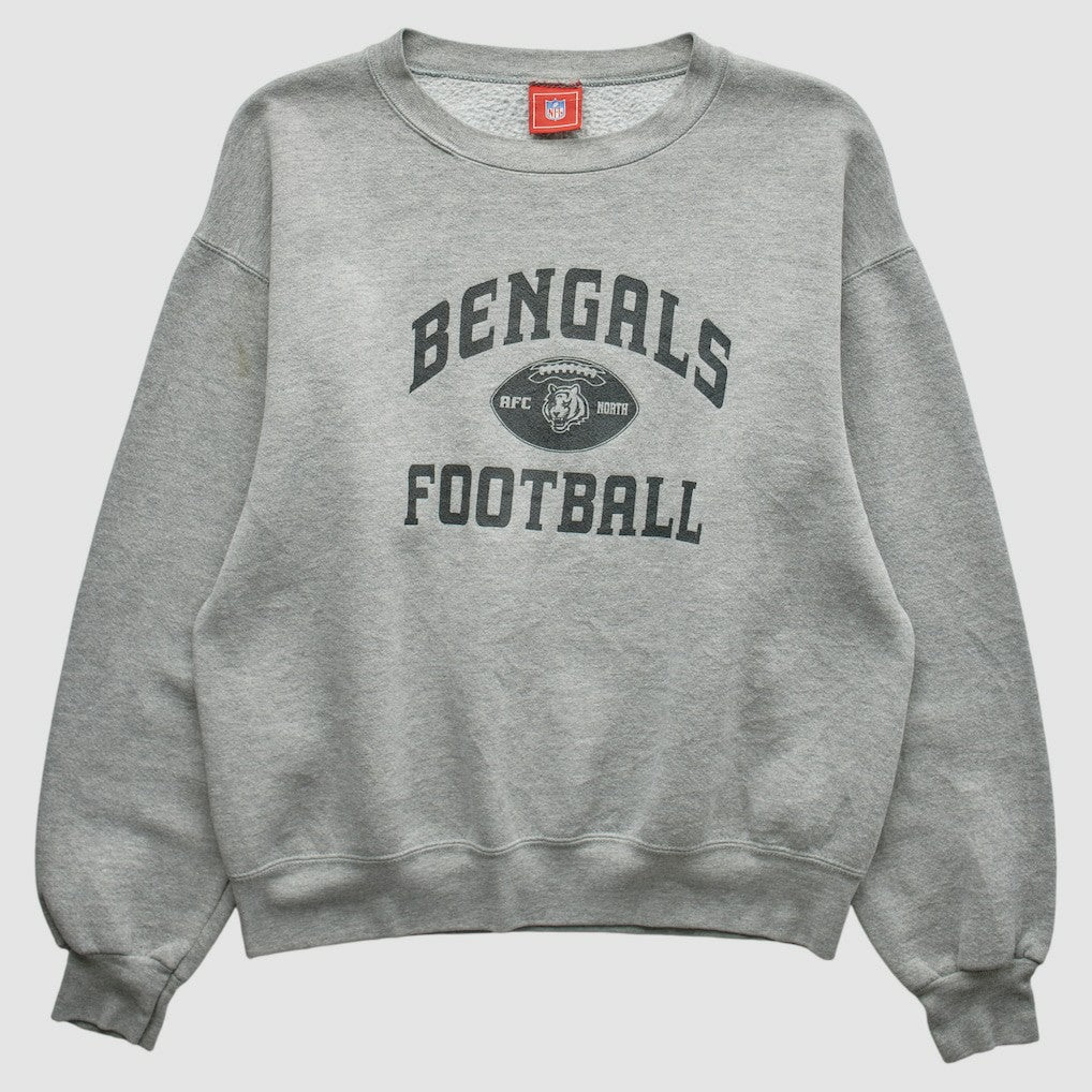 Cincinnati Bengals NFL 2000s Pullover Sweatshirt Heather Gray Vintage - Fanatics