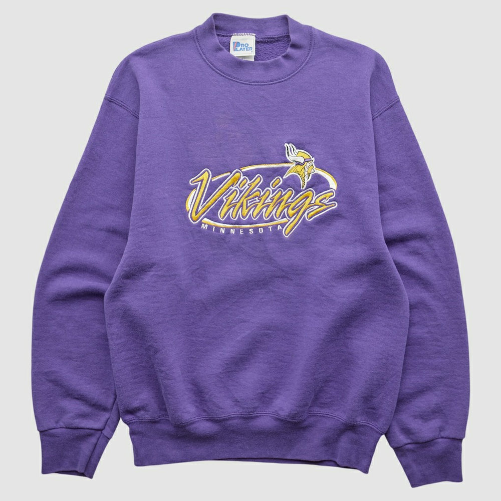 Minnesota Vikings Pro Player 90s Pullover Sweatshirt Purple Vintage - Fanatics