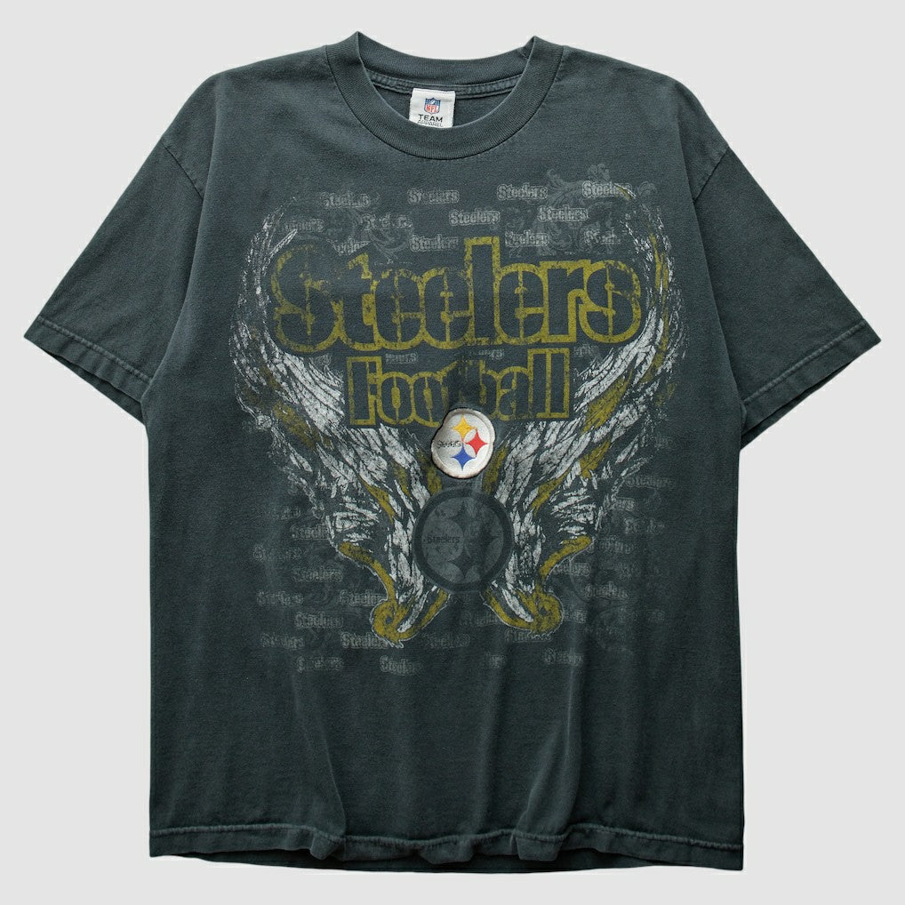 Pittsburgh Steelers NFL 2010s T-Shirt Charcoal Vintage - Fanatics