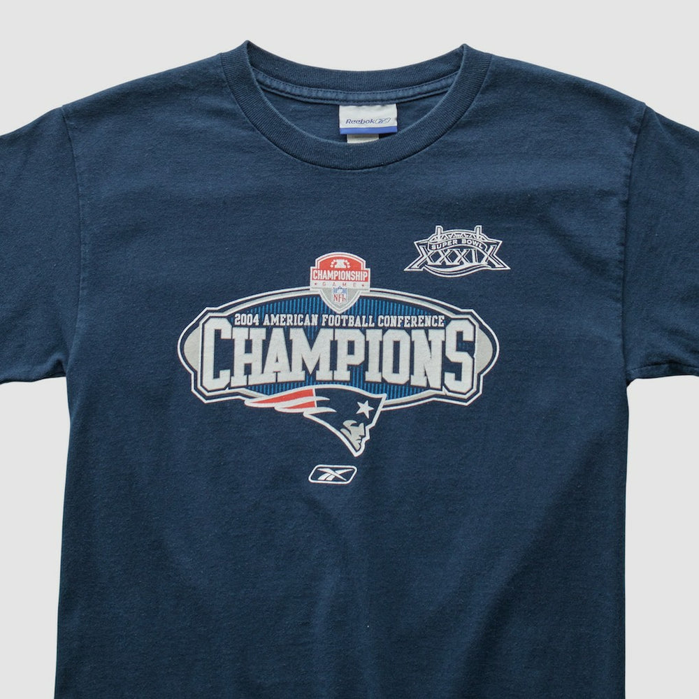 New England Patriots Reebok 2004 T-Shirt Navy Vintage - Fanatics