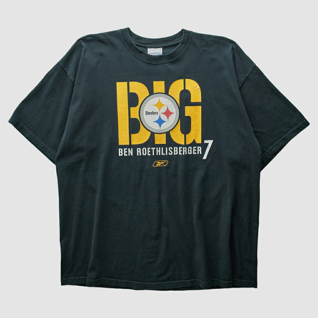 Pittsburgh Steelers Reebok 2000s T-Shirt Black Vintage - Fanatics