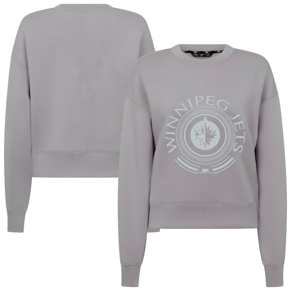 Winnipeg Jets - Levelwear Women's Slate & Snow Sponge Tri-Blend Sweatshirt Gray