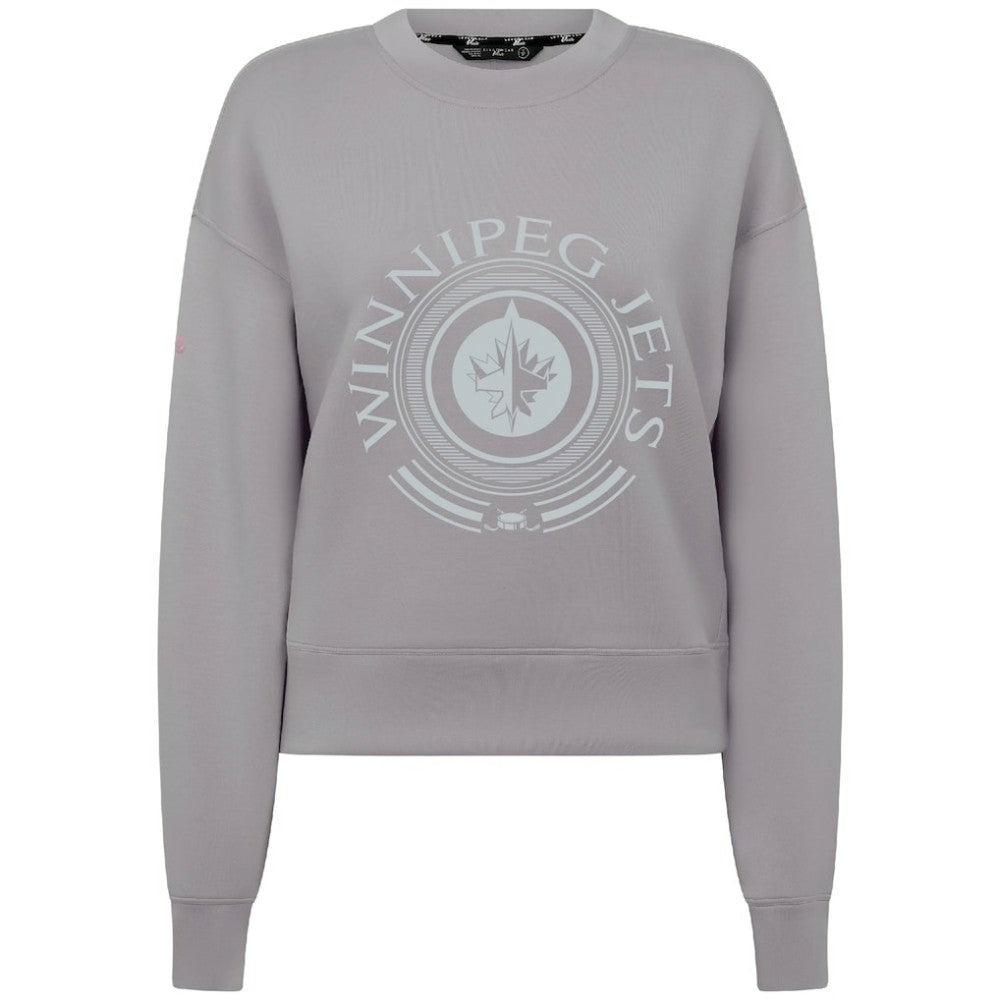 Winnipeg Jets - Levelwear Women's Slate & Snow Sponge Tri-Blend Sweatshirt Gray