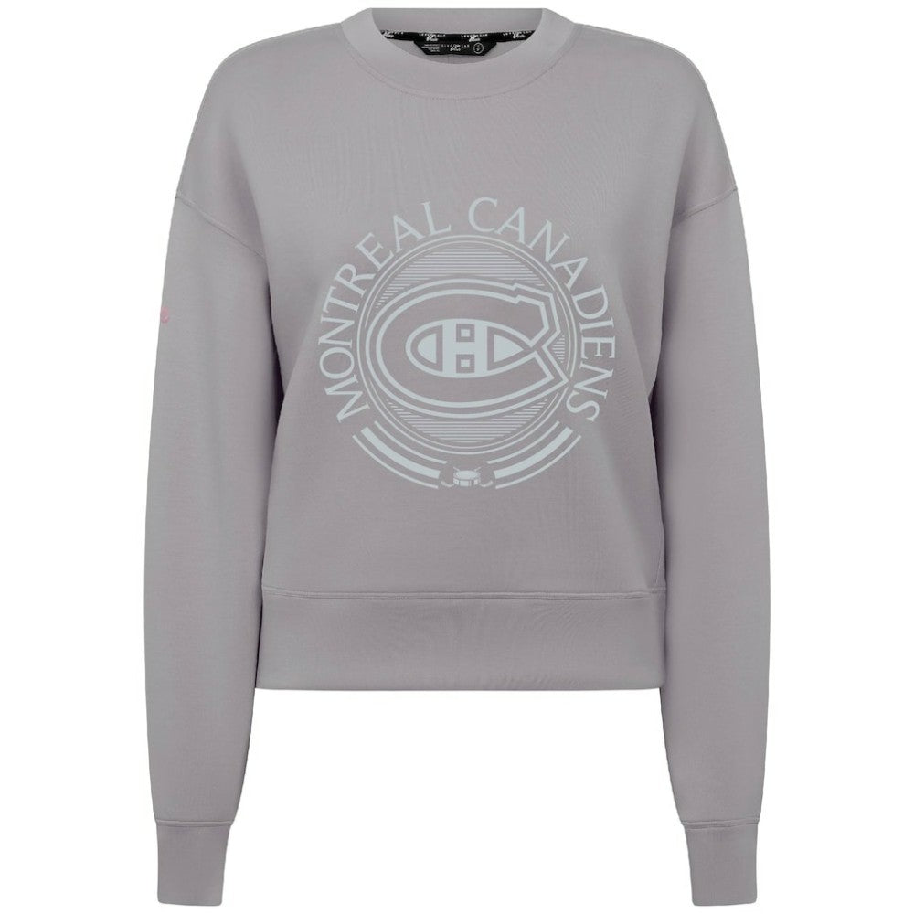 Montreal Canadiens - Levelwear Women's Slate & Snow Sponge Tri-Blend Sweatshirt Gray