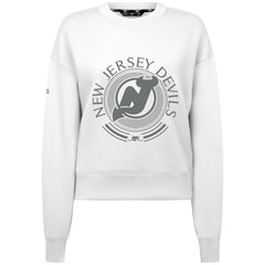 New Jersey Devils - Levelwear Women's Slate & Snow Sponge Tri-Blend Sweatshirt White