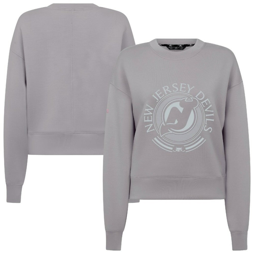 New Jersey Devils - Levelwear Women's Slate & Snow Sponge Tri-Blend Sweatshirt Gray