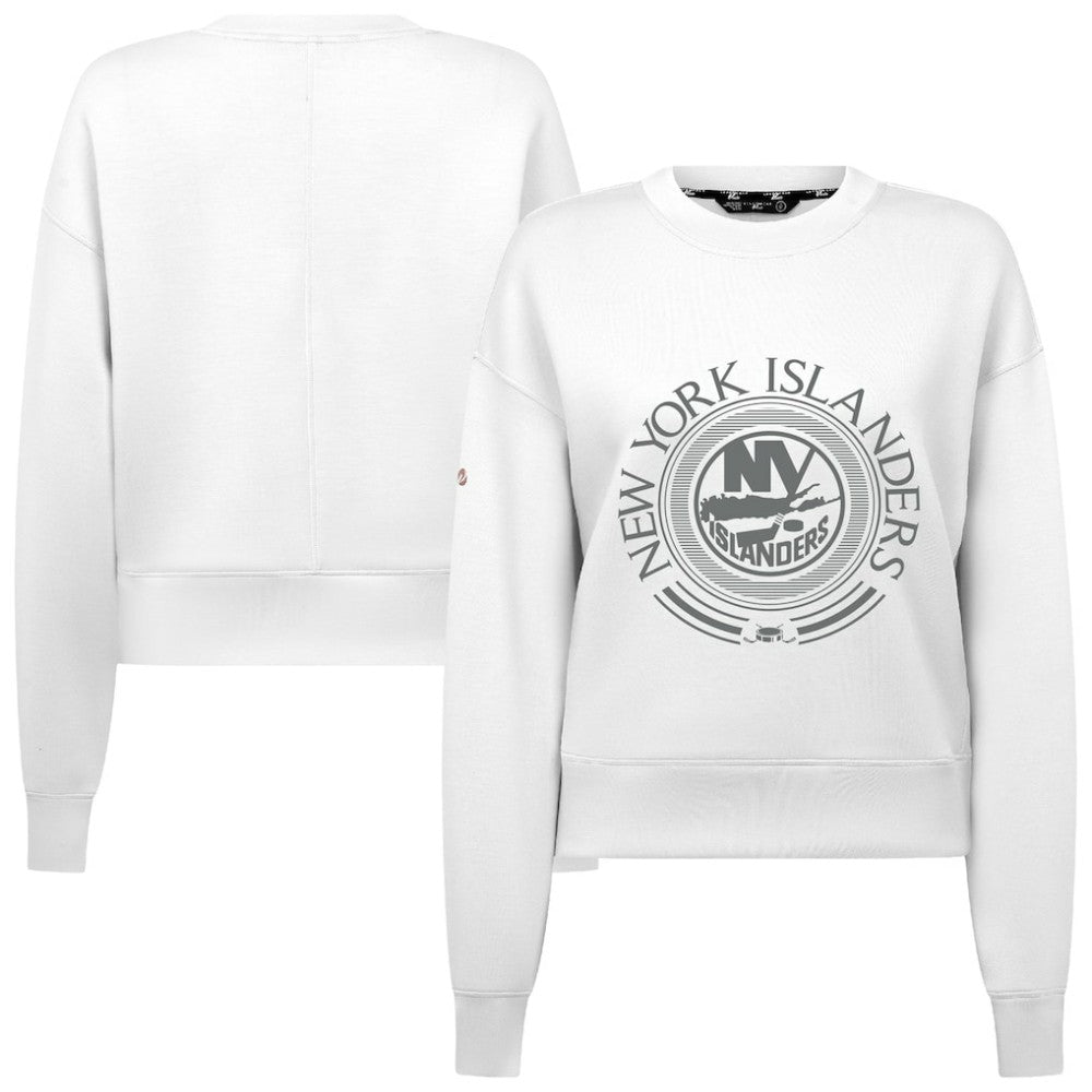 New York Islanders - Levelwear Women's Slate & Snow Sponge Tri-Blend Sweatshirt White