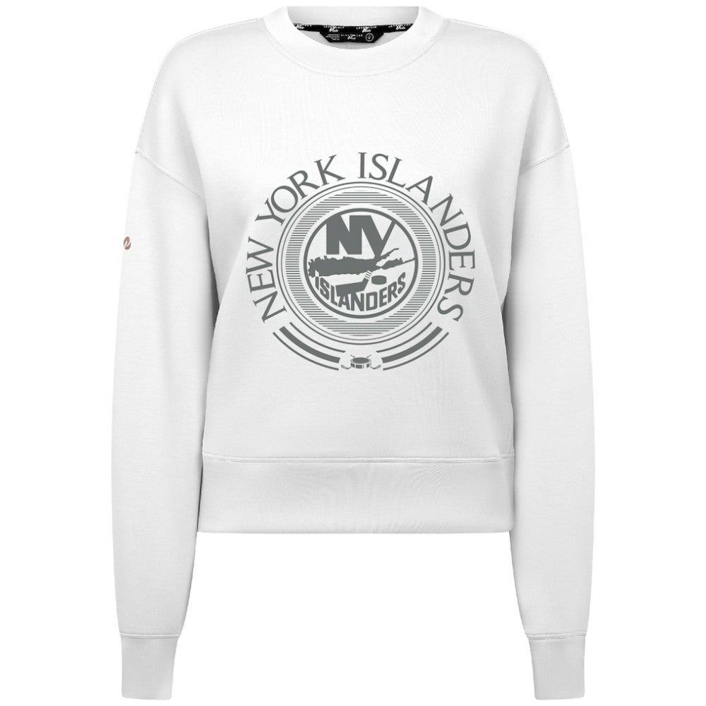 New York Islanders - Levelwear Women's Slate & Snow Sponge Tri-Blend Sweatshirt White