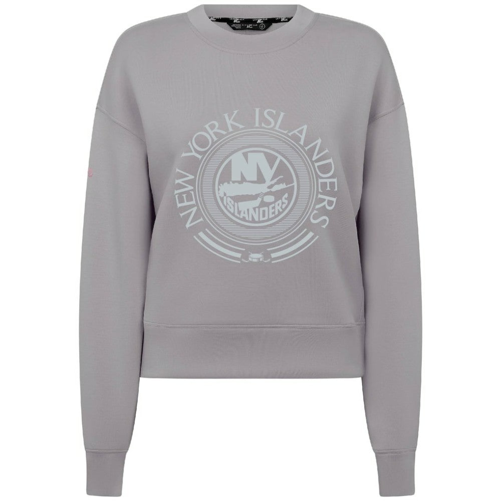 New York Islanders - Levelwear Women's Slate & Snow Sponge Tri-Blend Sweatshirt Gray