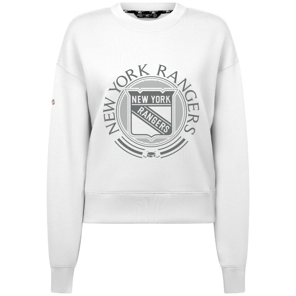 New York Rangers Levelwear Women's Slate & Snow Sponge Tri-Blend Sweatshirt White
