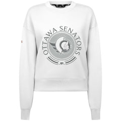 Ottawa Senators - Levelwear Women's Slate & Snow Sponge Tri-Blend Sweatshirt White