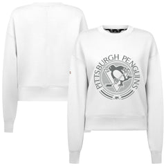 Pittsburgh Penguins Levelwear Women's Slate & Snow Sponge Tri-Blend Sweatshirt White