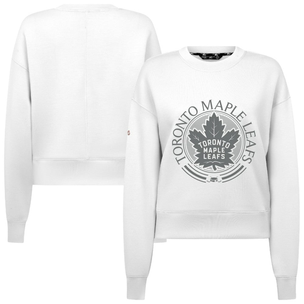 Toronto Maple Leafs - Levelwear Women's Slate & Snow Sponge Tri-Blend Sweatshirt White