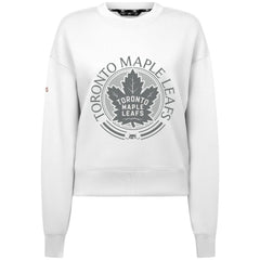 Toronto Maple Leafs - Levelwear Women's Slate & Snow Sponge Tri-Blend Sweatshirt White