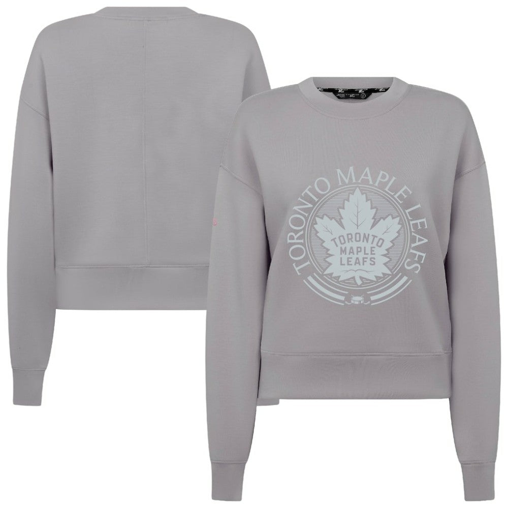Toronto Maple Leafs - Levelwear Women's Slate & Snow Sponge Tri-Blend Sweatshirt Gray