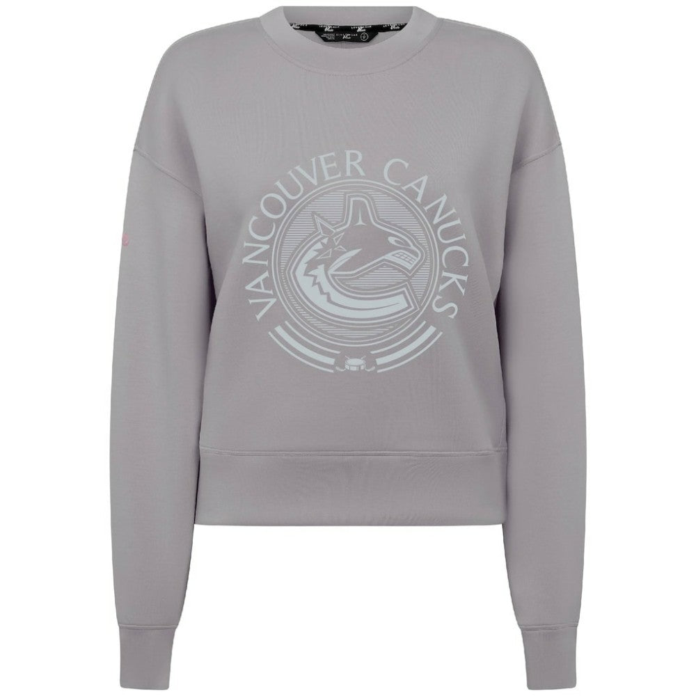 Vancouver Canucks - Levelwear Women's Slate & Snow Sponge Tri-Blend Sweatshirt Gray