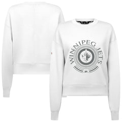 Winnipeg Jets - Levelwear Women's Slate & Snow Sponge Tri-Blend Sweatshirt White