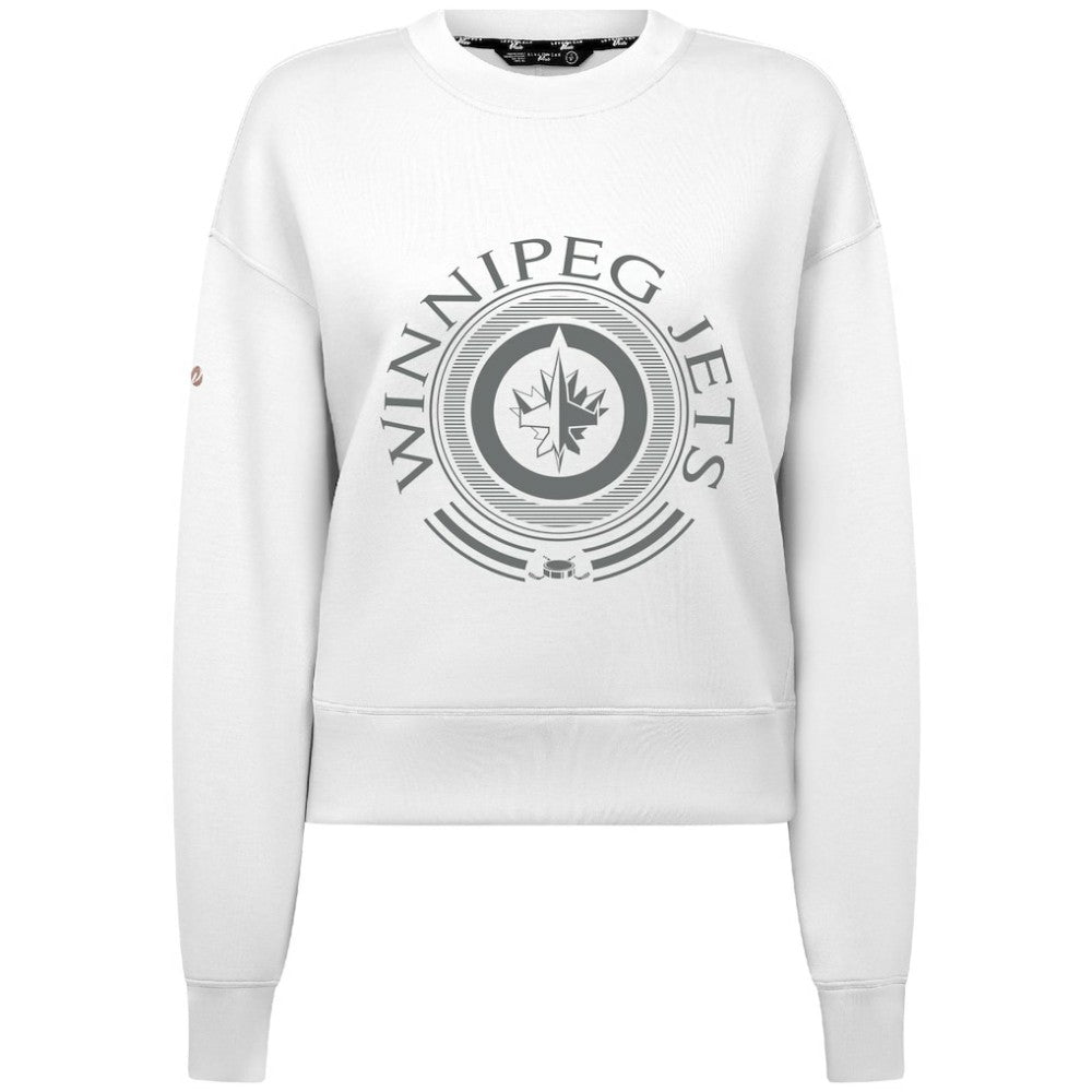 Winnipeg Jets - Levelwear Women's Slate & Snow Sponge Tri-Blend Sweatshirt White