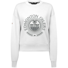 Edmonton Oilers - Levelwear Women's Slate & Snow Sponge Tri-Blend Sweatshirt White