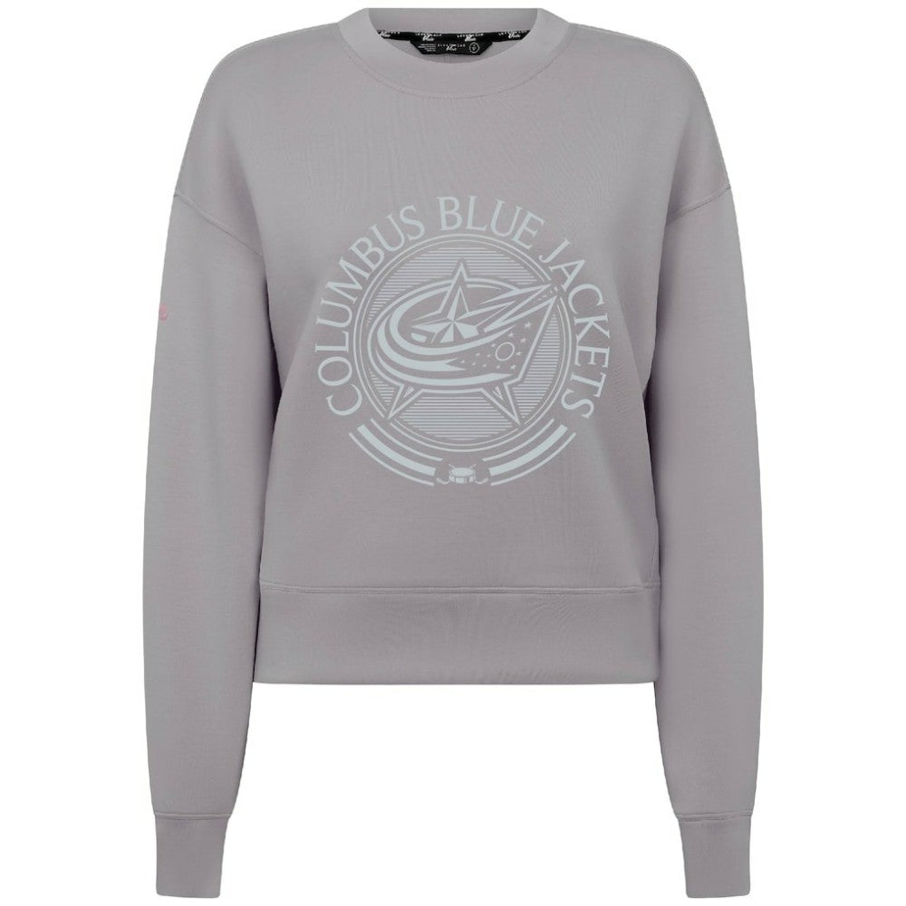 Columbus Blue Jackets - Levelwear Women's Slate & Snow Sponge Tri-Blend Sweatshirt Gray