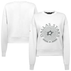 Dallas Stars - Levelwear Women's Slate & Snow Sponge Tri-Blend Sweatshirt White