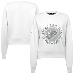Detroit Red Wings - Levelwear Women's Slate & Snow Sponge Tri-Blend Sweatshirt White