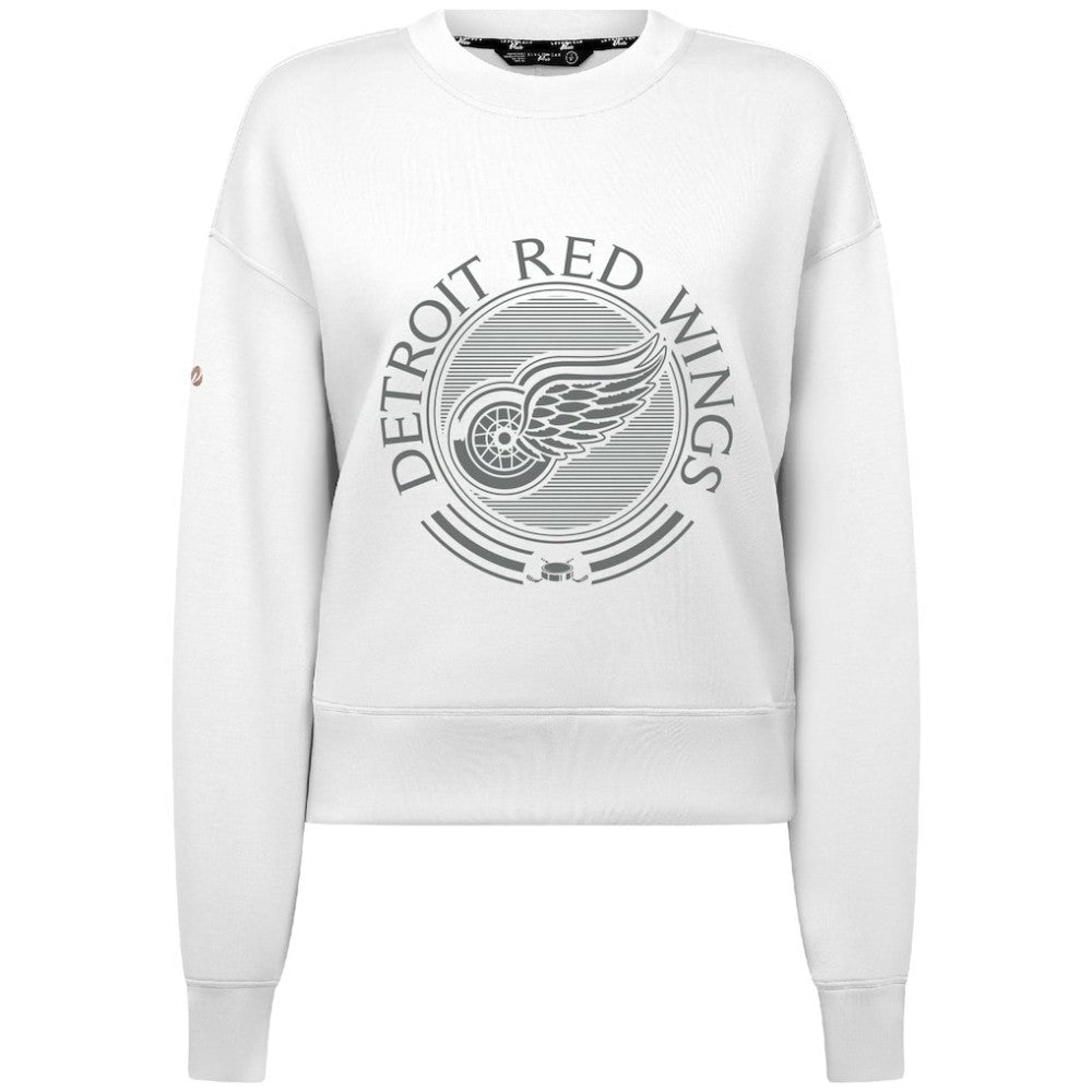 Detroit Red Wings - Levelwear Women's Slate & Snow Sponge Tri-Blend Sweatshirt White