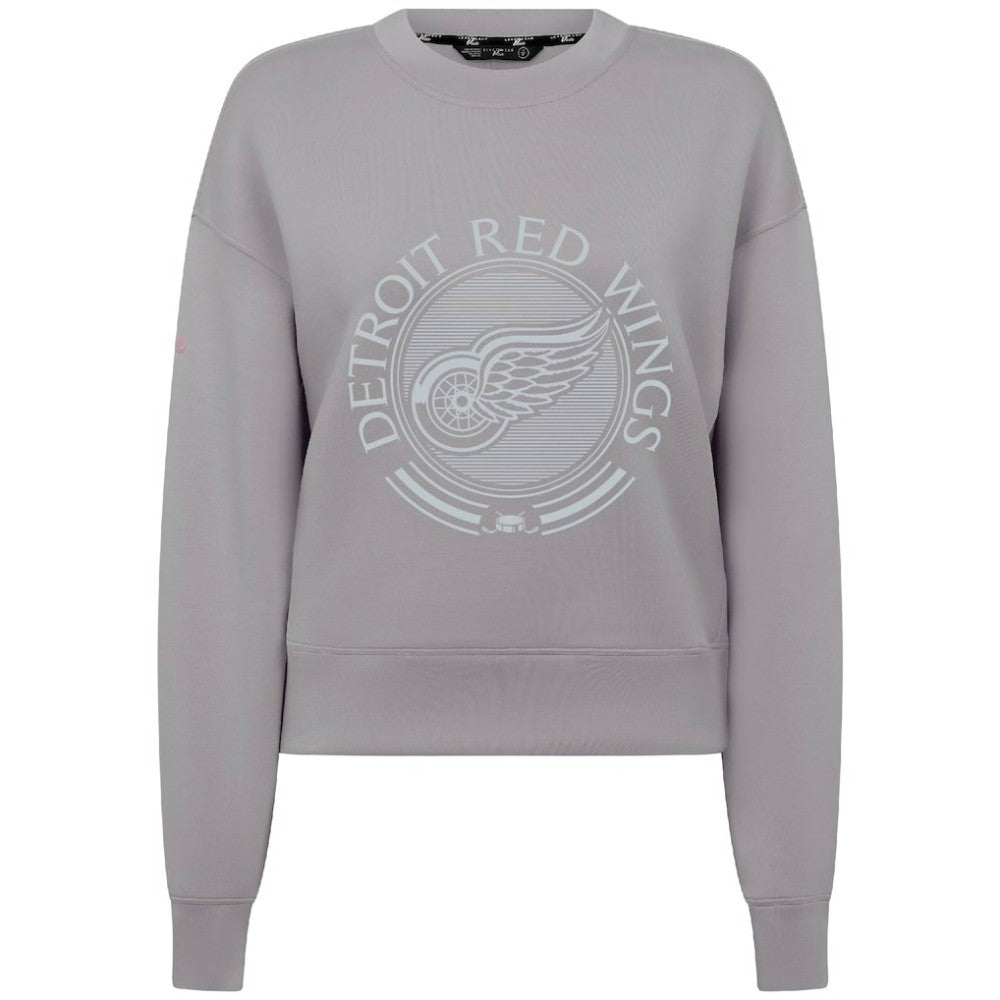 Detroit Red Wings - Levelwear Women's Slate & Snow Sponge Tri-Blend Sweatshirt Gray