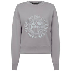 Edmonton Oilers - Levelwear Women's Slate & Snow Sponge Tri-Blend Sweatshirt Gray