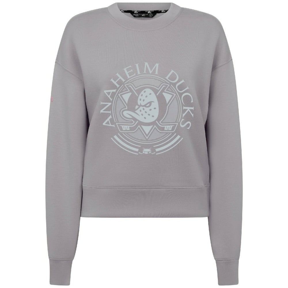 Anaheim Ducks - Levelwear Women's Slate & Snow Sponge Tri-Blend Sweatshirt Gray