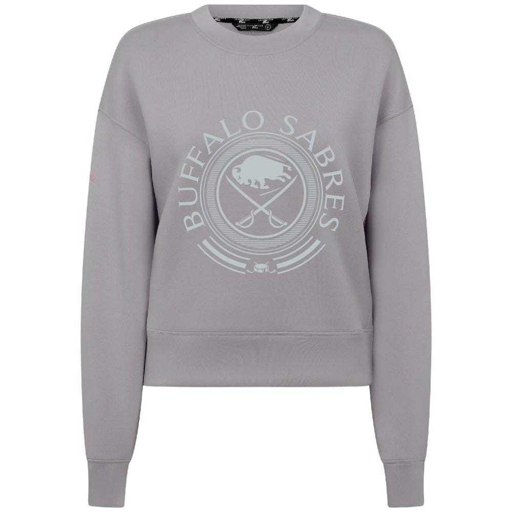 Buffalo Sabres - Levelwear Women's Slate & Snow Sponge Tri-Blend Sweatshirt Gray
