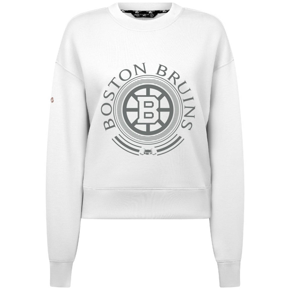 Boston Bruins Levelwear Women's Slate & Snow Sponge Tri-Blend Sweatshirt White