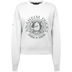Anaheim Ducks - Levelwear Women's Slate & Snow Sponge Tri-Blend Sweatshirt White
