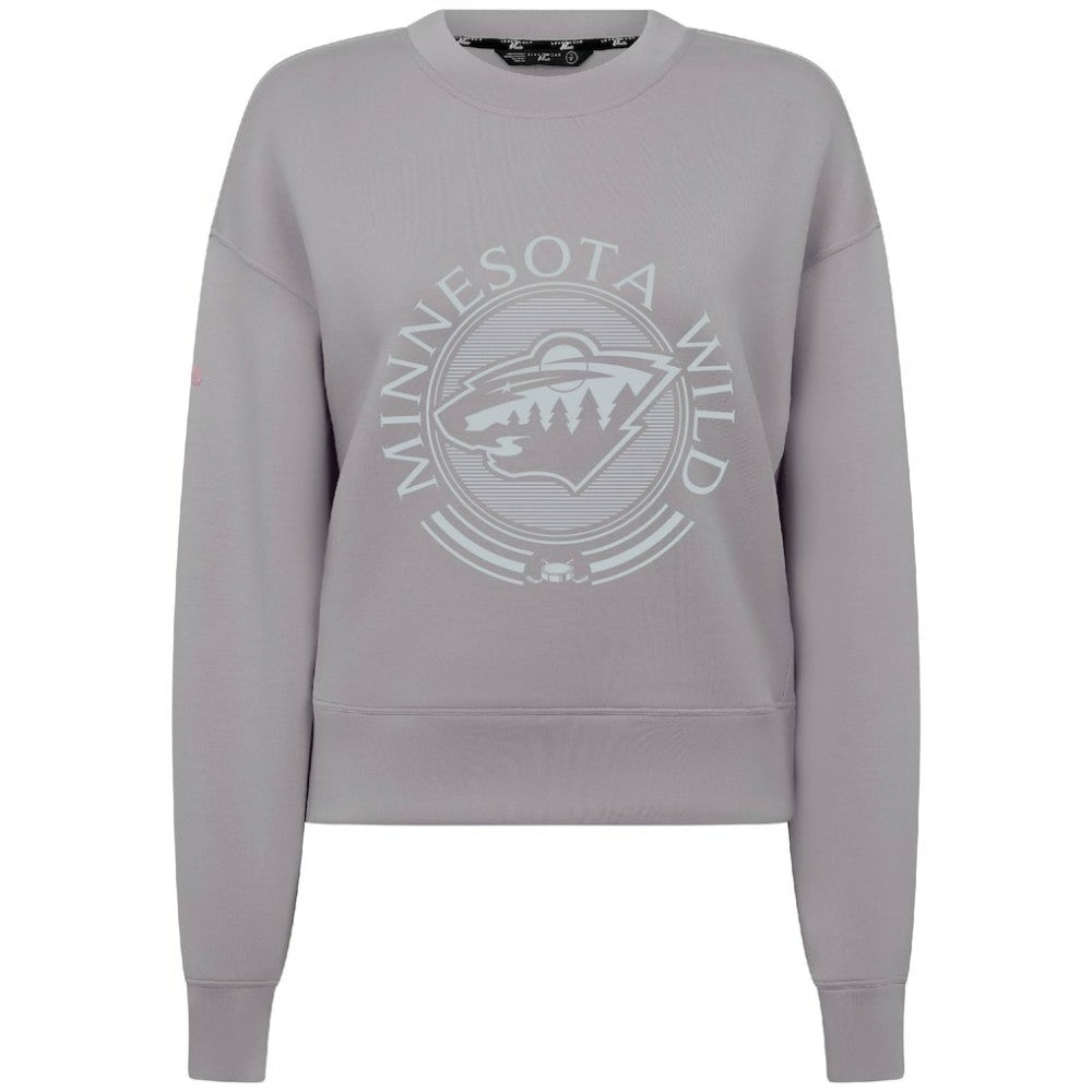 Minnesota Wild - Levelwear Women's Slate & Snow Sponge Tri-Blend Sweatshirt Gray
